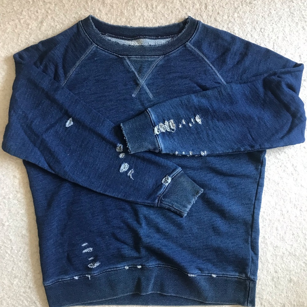 Madewell x Rovet & Thread denim washed sweatshirts